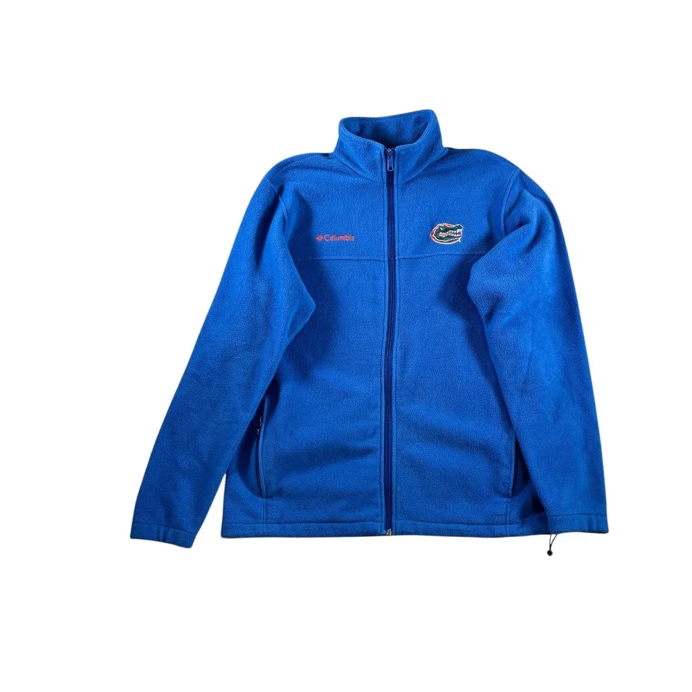 Columbia Mens Florida Gators Full Zip‎ Fleece Jacket Blue Size Large